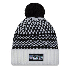 Arizona Cardinals New Era Women's 2023 NFL Crucial Catch Cuffed Pom Knit Hat Black/White | NFL