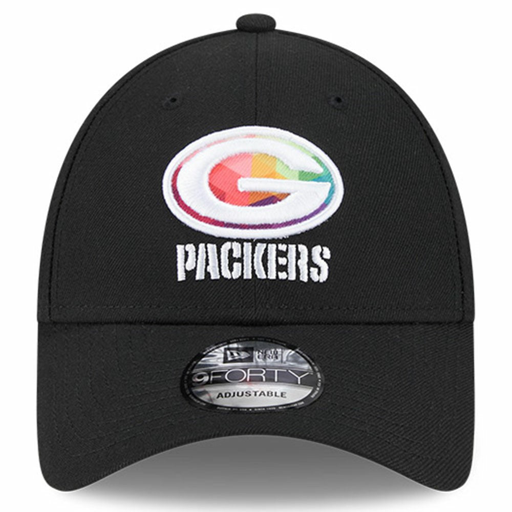 Green Bay Packers New Era 2023 NFL Crucial Catch 9FORTY Adjustable Hat Black | NFL