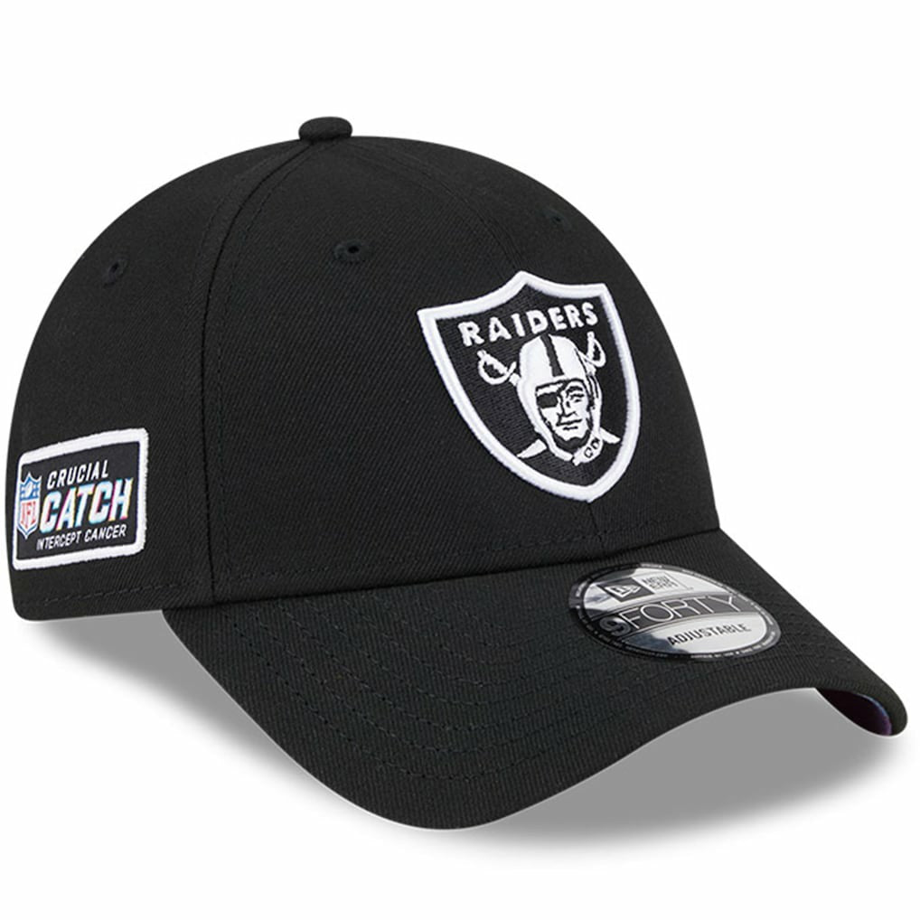 Las Vegas Raiders New Era 2023 NFL Crucial Catch 9FORTY Adjustable Hat Black | NFL
