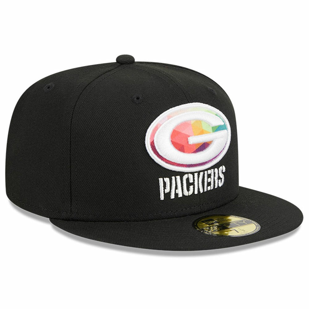 Green Bay Packers New Era 2023 NFL Crucial Catch 59FIFTY Fitted Hat Black | NFL