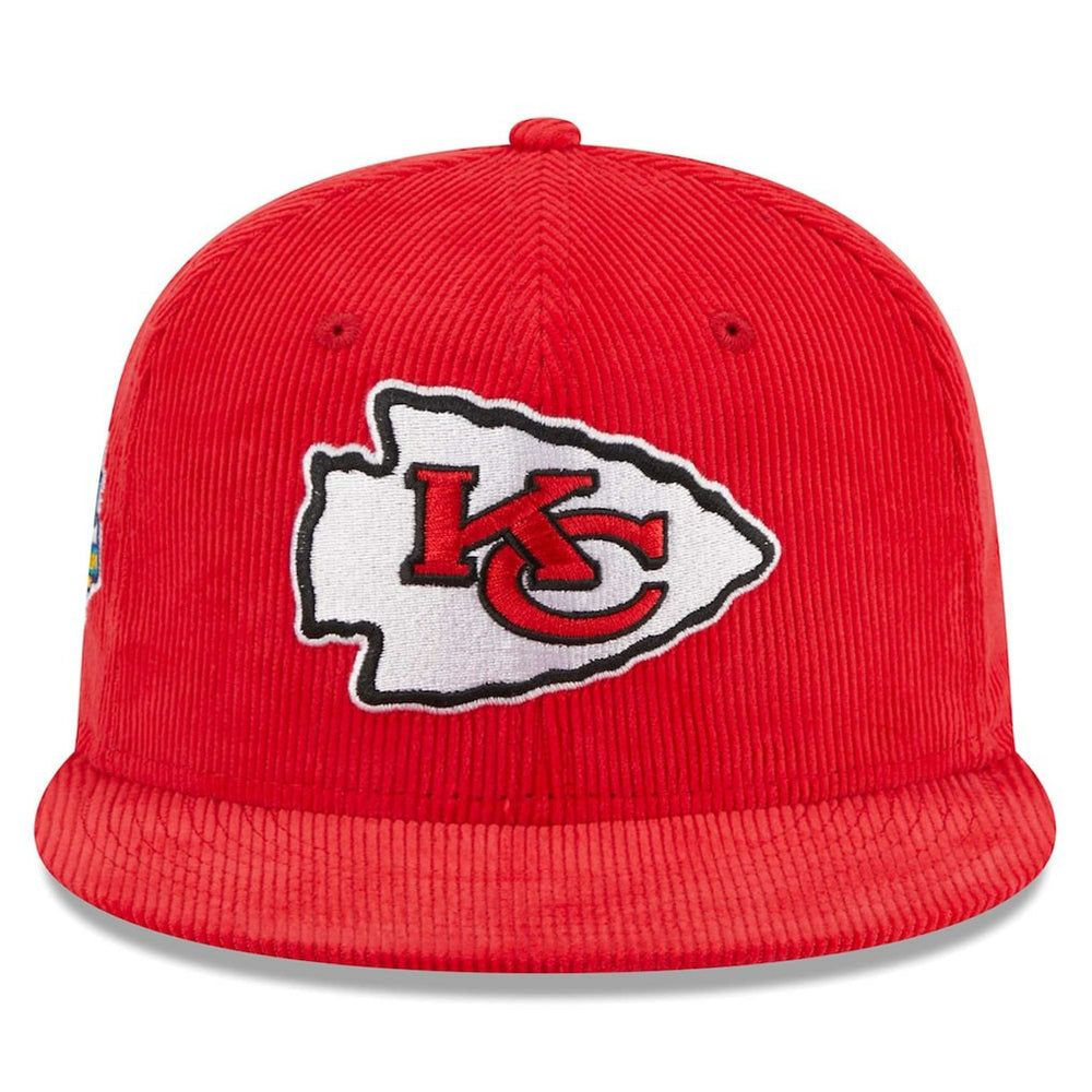 Kansas City Chiefs New Era Throwback Cord 59FIFTY Fitted Hat Red | NFL