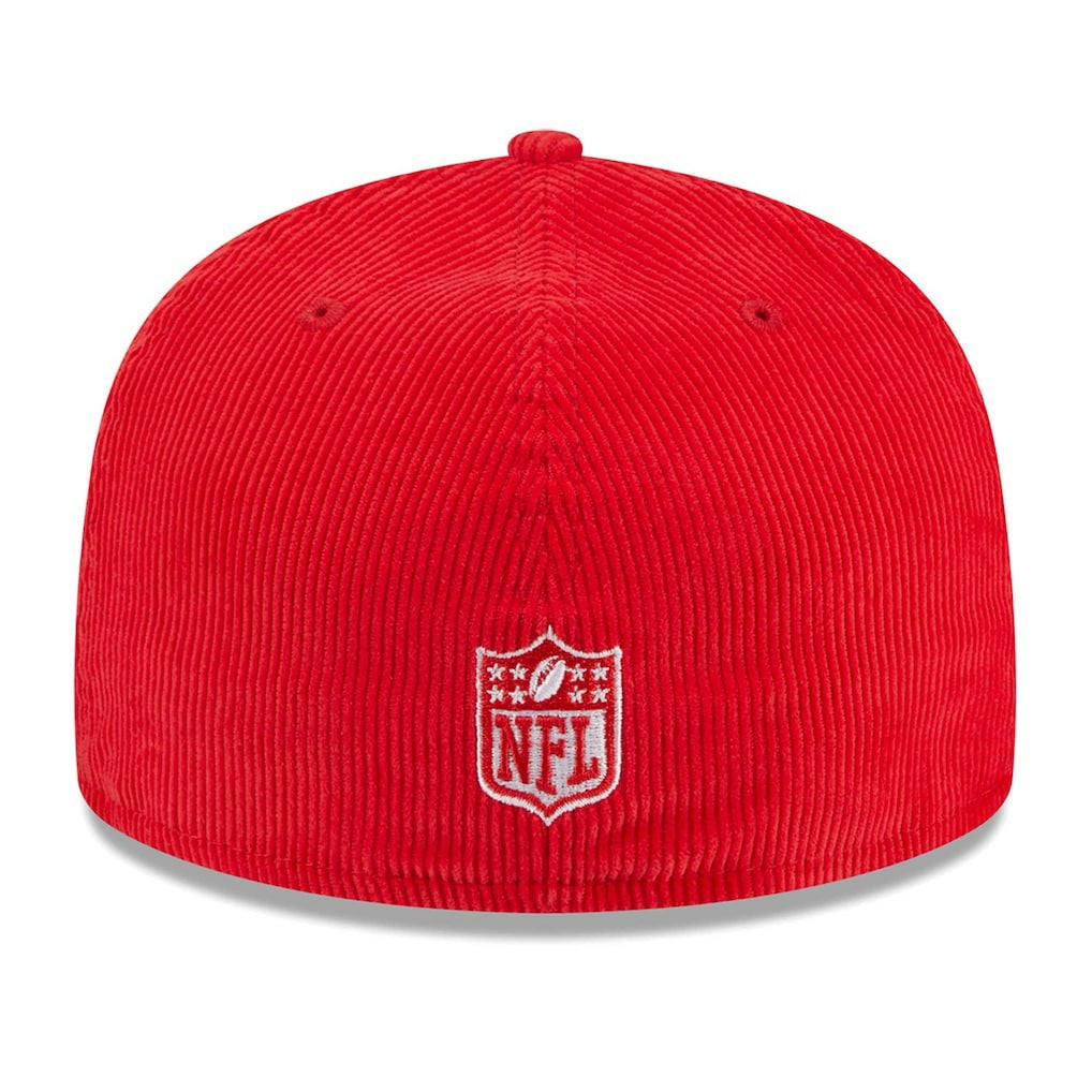 Kansas City Chiefs New Era Throwback Cord 59FIFTY Fitted Hat Red | NFL