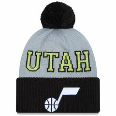 Utah Jazz Tip-Off Two-Tone Cuffed Knit Hat with Pom Black/Gray - NBA