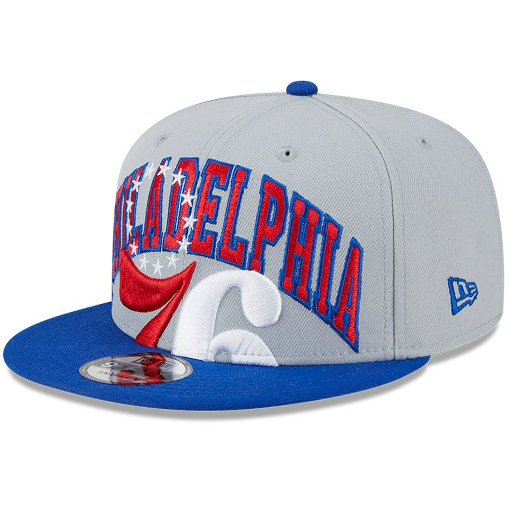 Philadelphia 76ers Tip-Off Two-Tone 9FIFTY Snapback Hat Gray/Royal - NBA