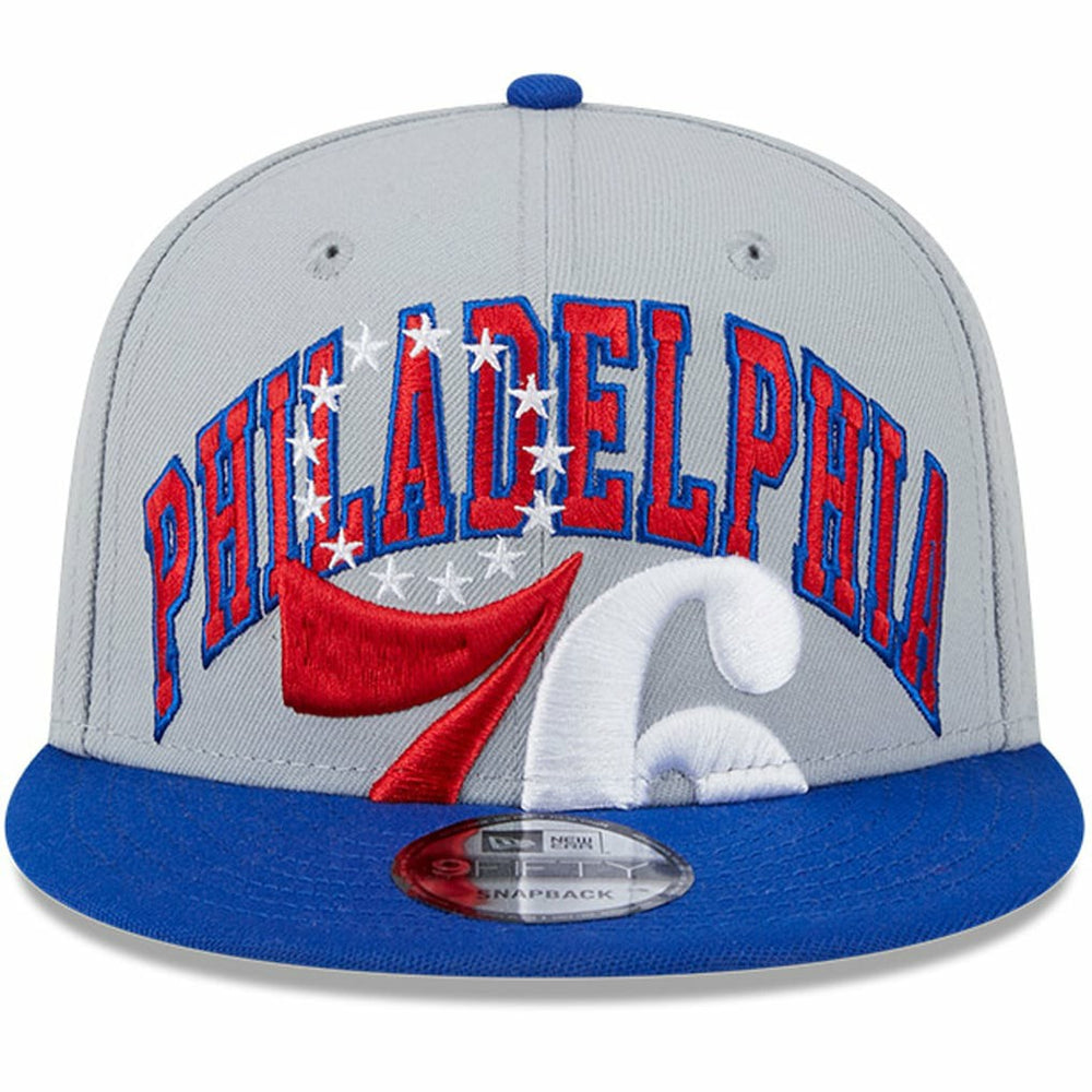 Philadelphia 76ers Tip-Off Two-Tone 9FIFTY Snapback Hat Gray/Royal - NBA