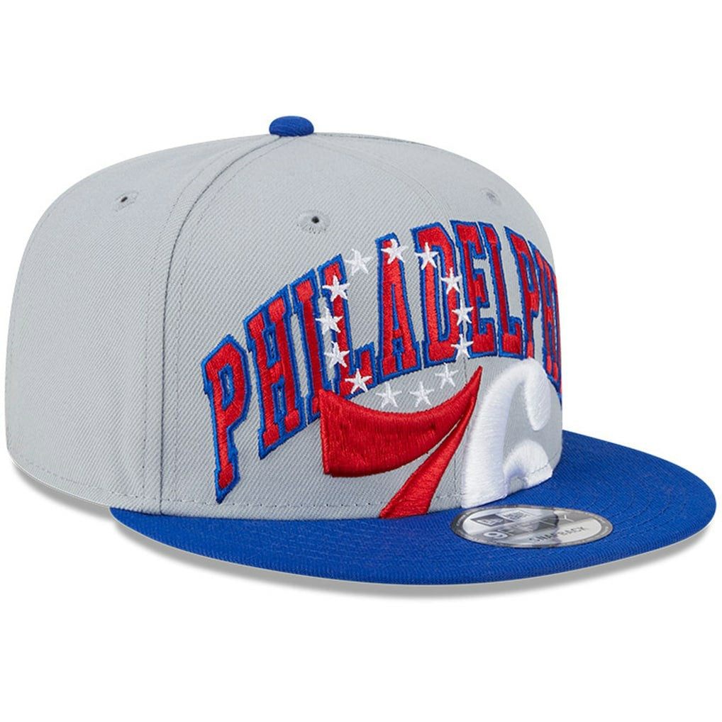 Philadelphia 76ers Tip-Off Two-Tone 9FIFTY Snapback Hat Gray/Royal - NBA