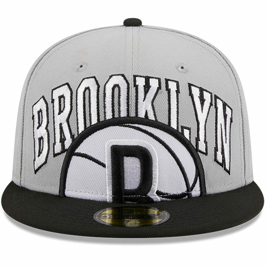 Brooklyn Nets Tip-Off Two-Tone 59FIFTY Fitted Hat Gray/Black - NBA
