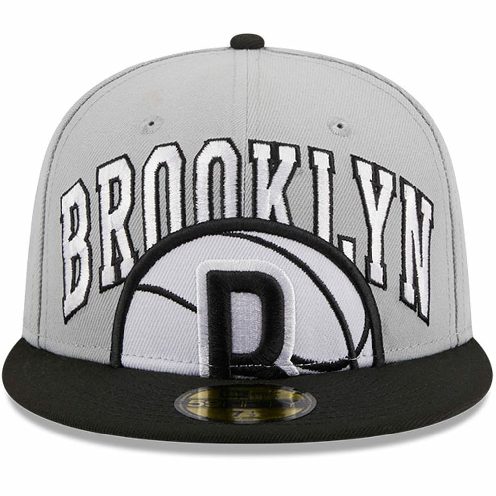 Brooklyn Nets Tip-Off Two-Tone 59FIFTY Fitted Hat Gray/Black - NBA