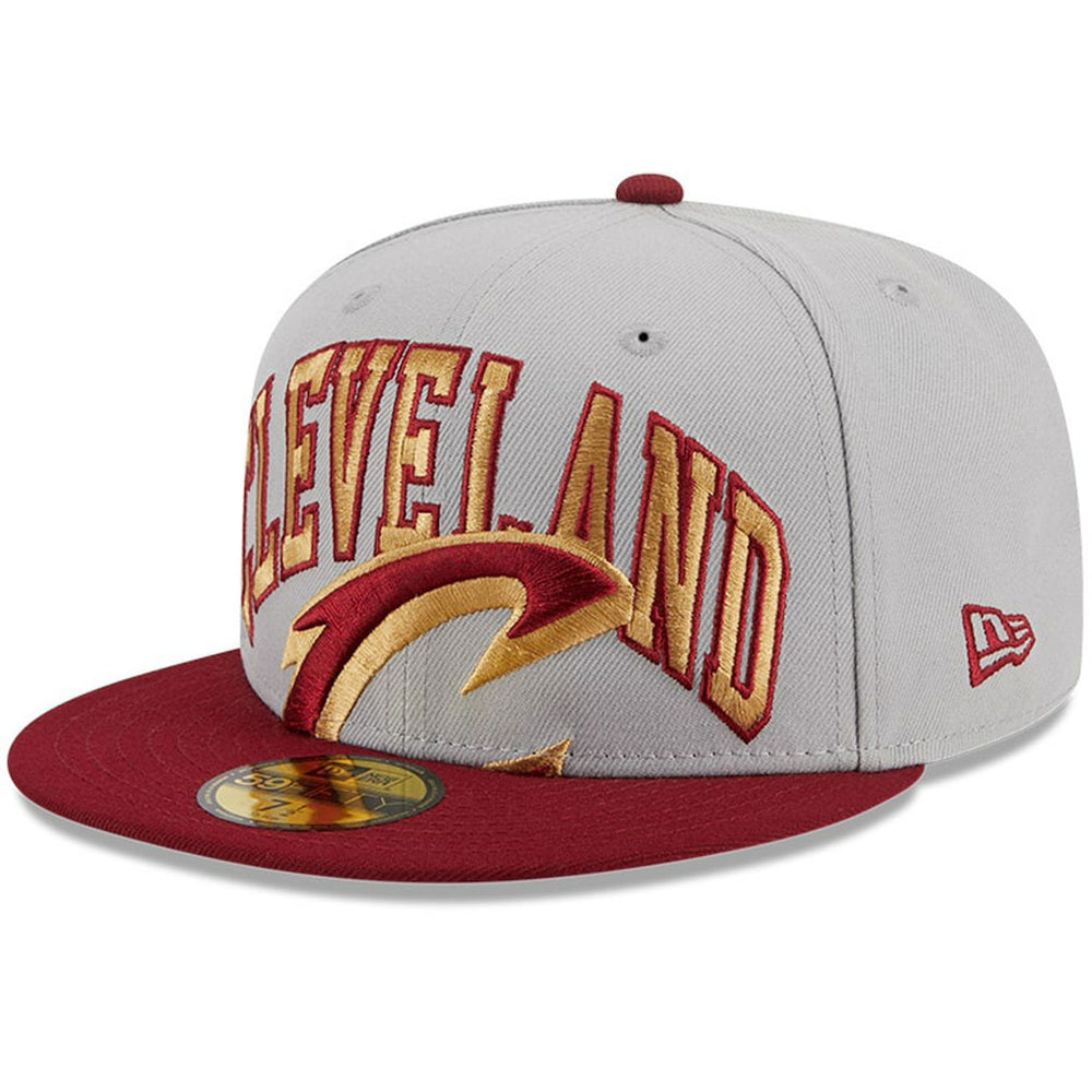 Cleveland Cavaliers Tip-Off Two-Tone 59FIFTY Fitted Hat Gray/Wine - NBA