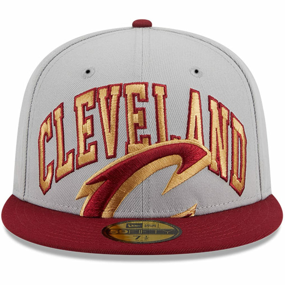Cleveland Cavaliers Tip-Off Two-Tone 59FIFTY Fitted Hat Gray/Wine - NBA