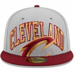 Cleveland Cavaliers Tip-Off Two-Tone 59FIFTY Fitted Hat Gray/Wine - NBA