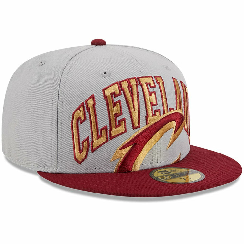 Cleveland Cavaliers Tip-Off Two-Tone 59FIFTY Fitted Hat Gray/Wine - NBA