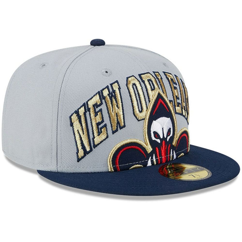 New Orleans Pelicans Tip-Off Two-Tone 59FIFTY Fitted Hat Gray/Navy - NBA
