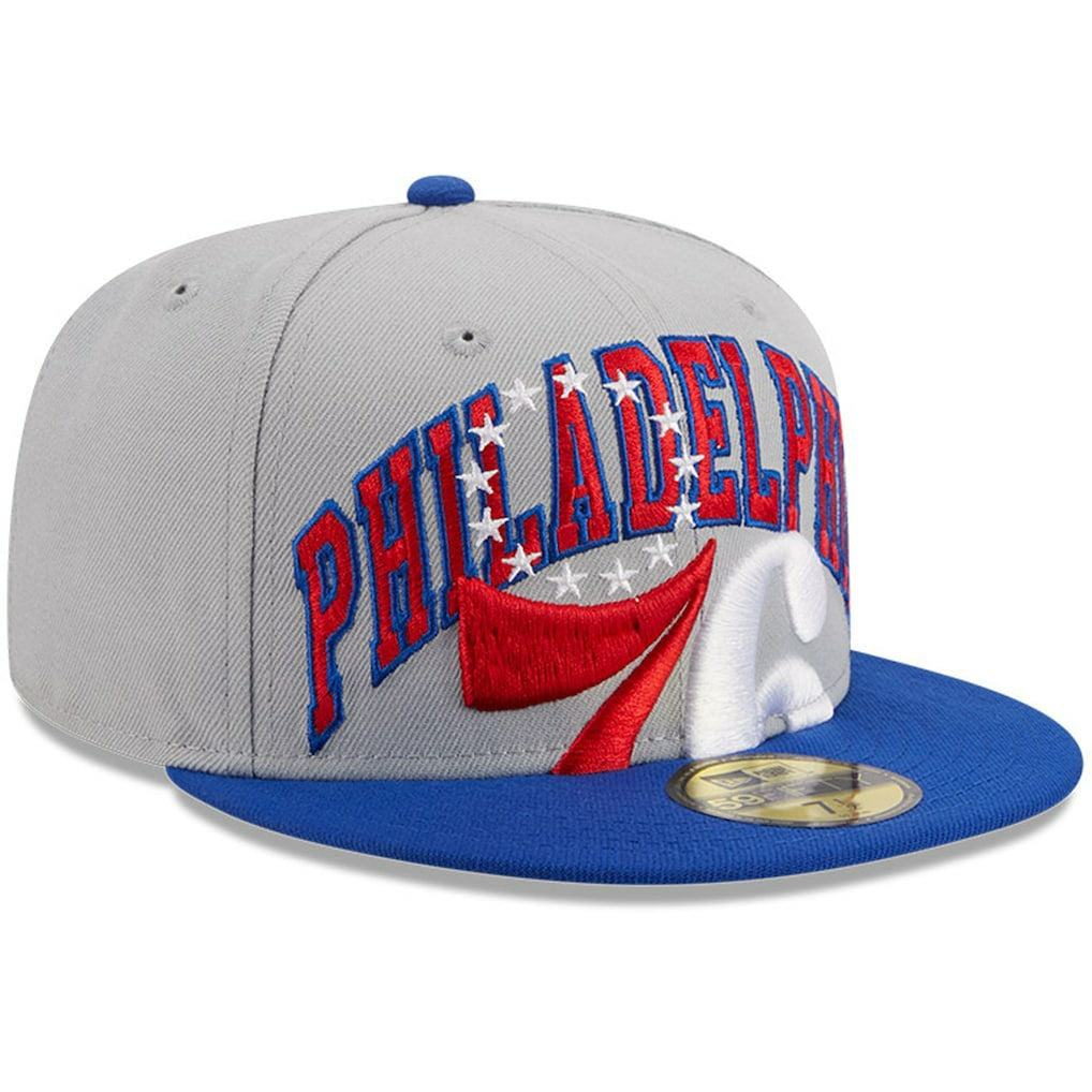 Philadelphia 76ers Tip-Off Two-Tone 59FIFTY Fitted Hat Gray/Royal - NBA