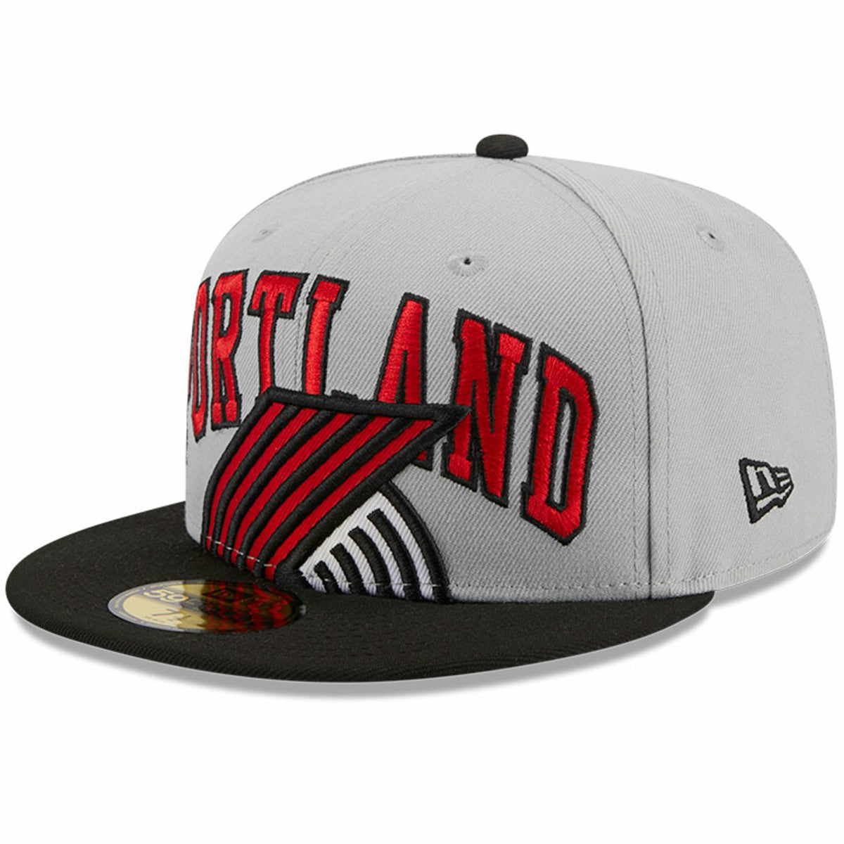 Portland Trail Blazers Tip-Off Two-Tone 59FIFTY Fitted Hat Gray/Black - NBA