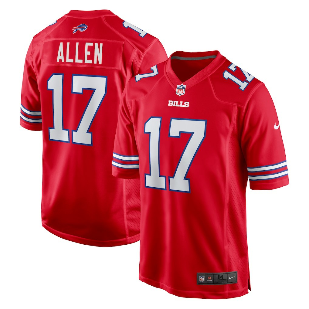 Josh Allen Buffalo Bills Alternate Game Jersey Red | Nike for Sale
