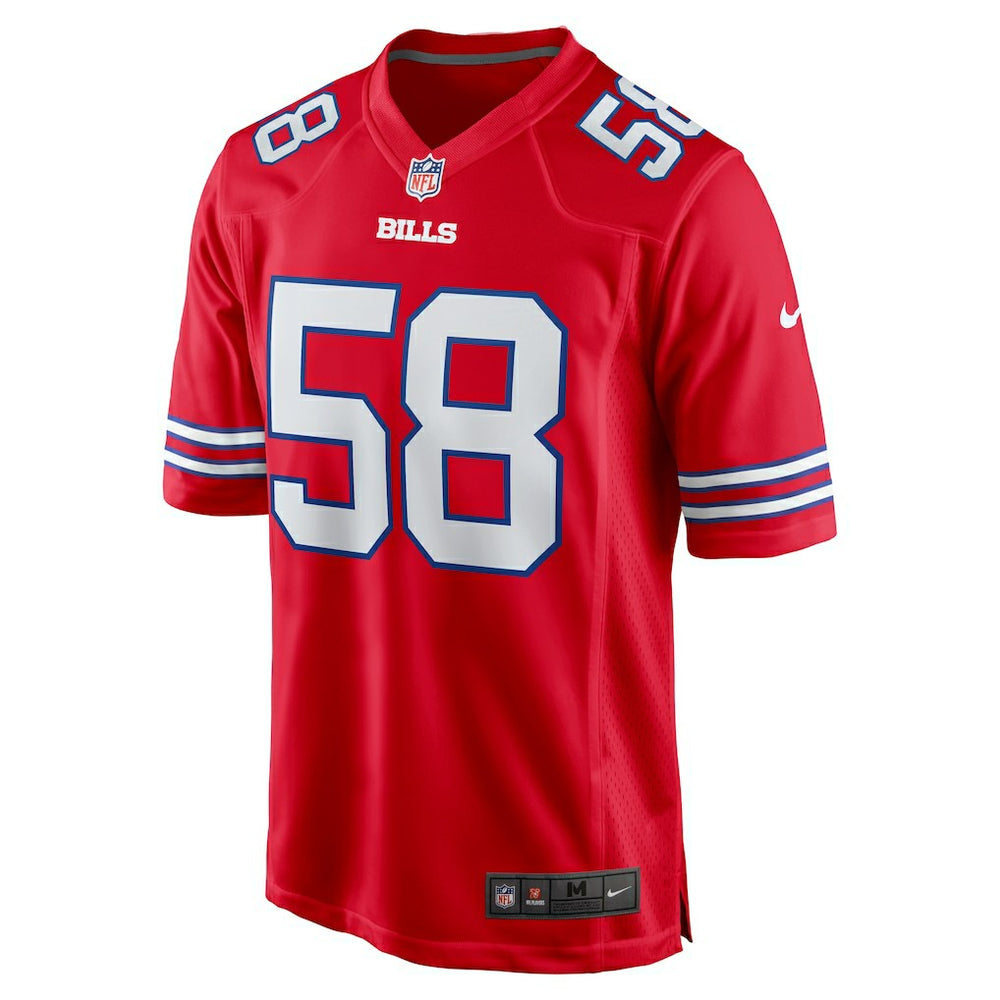 Matt Milano Buffalo Bills Alternate Game Jersey Red | Nike for Sale