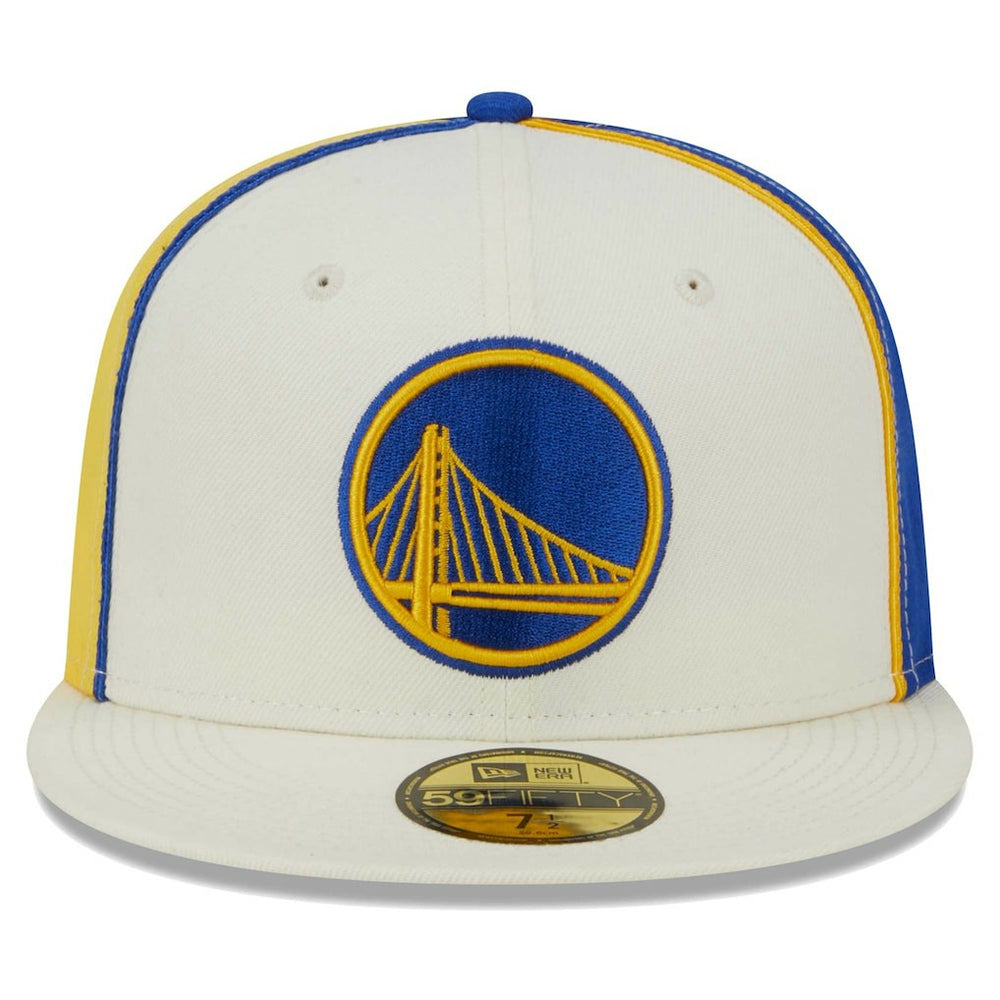 Golden State Warriors Piped Pop Panel 59FIFTY Fitted Hat Cream - NBA