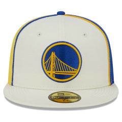 Golden State Warriors Piped Pop Panel 59FIFTY Fitted Hat Cream - NBA