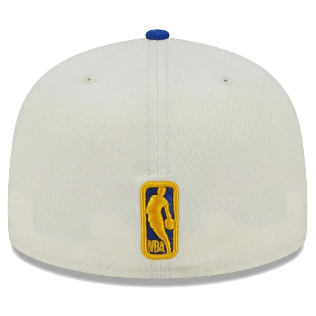 Golden State Warriors Piped Pop Panel 59FIFTY Fitted Hat Cream - NBA