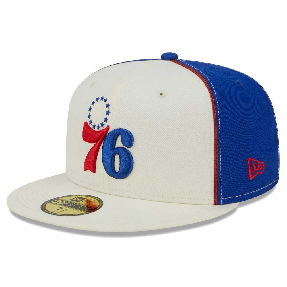 Philadelphia 76ers Piped Pop Panel 59FIFTY Fitted Hat Cream - NBA