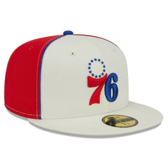Philadelphia 76ers Piped Pop Panel 59FIFTY Fitted Hat Cream - NBA