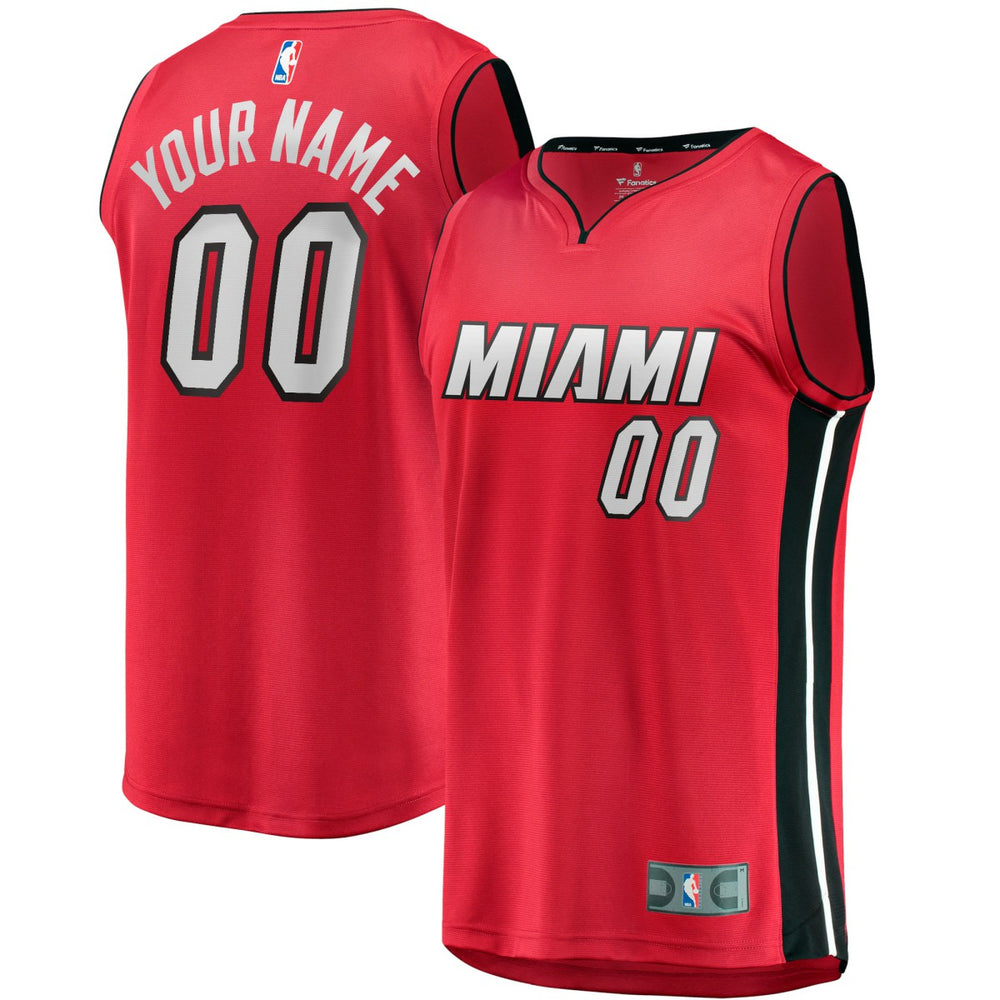 Miami Heat Fast Break Custom Jersey Red Statement Edition - NBA