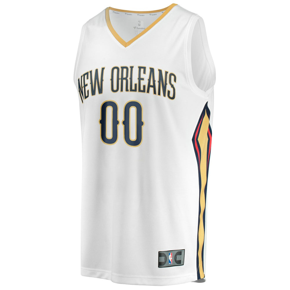 New Orleans Pelicans Youth Fast Break Replica Custom Jersey Association Edition White - NBA
