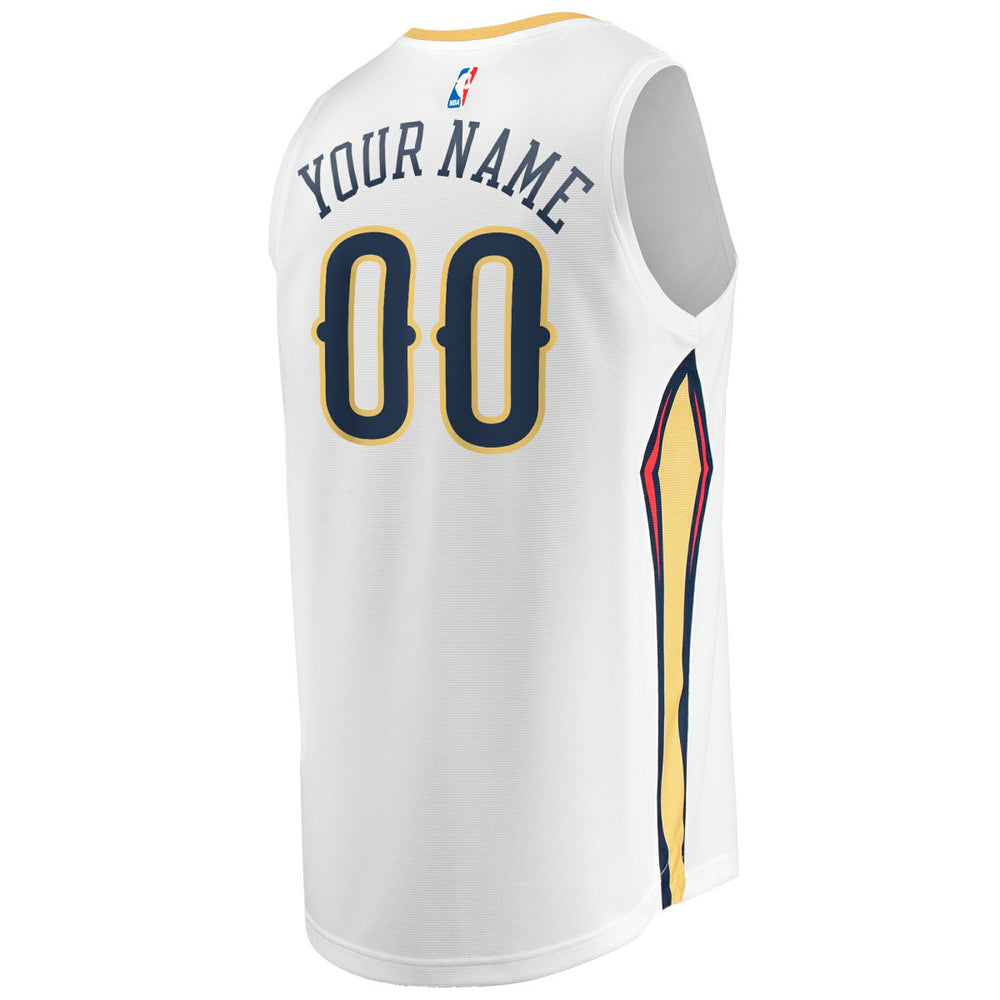 New Orleans Pelicans Youth Fast Break Replica Custom Jersey Association Edition White - NBA