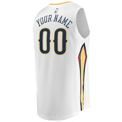New Orleans Pelicans Youth Fast Break Replica Custom Jersey Association Edition White - NBA