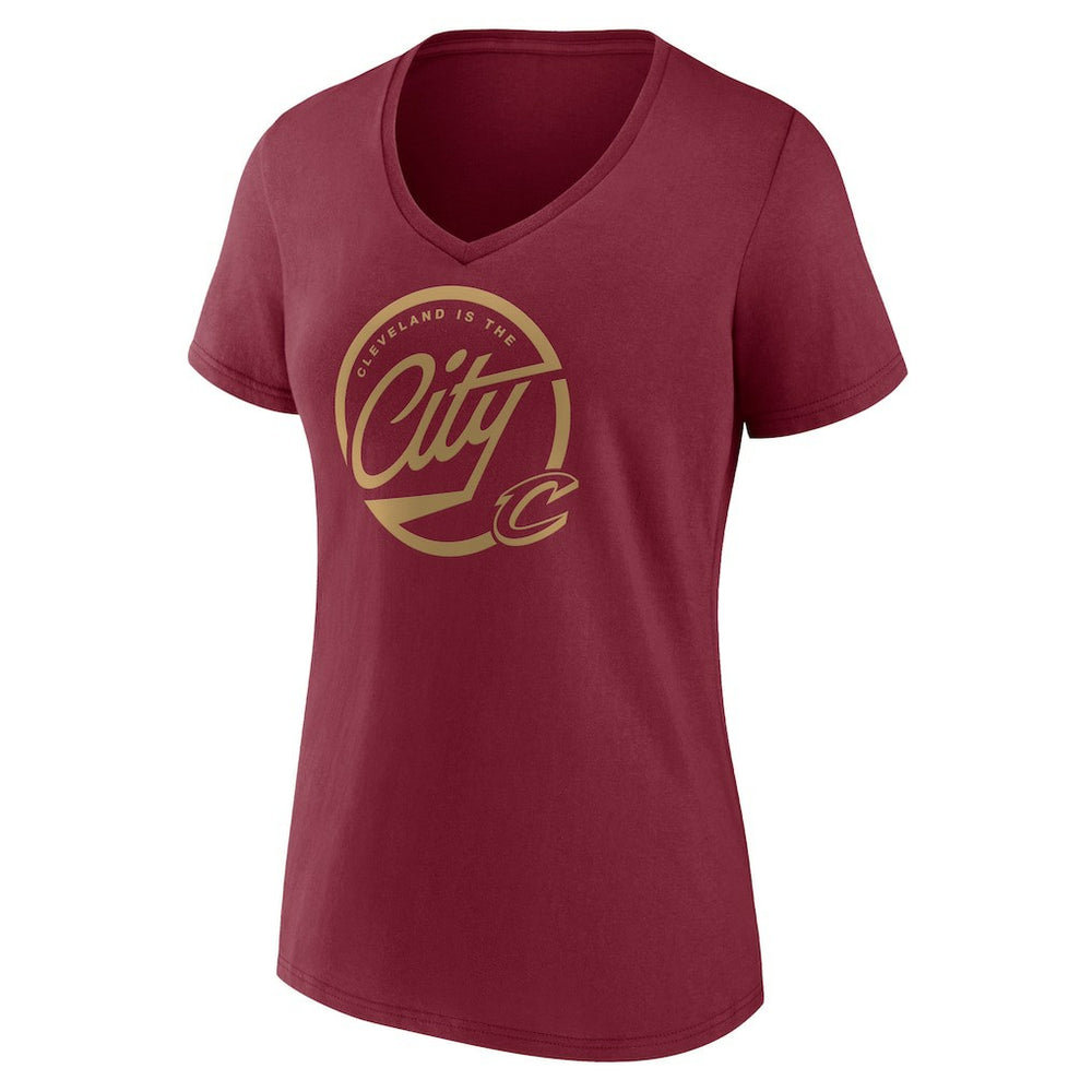 Cleveland Cavaliers Women's Team Pride V-Neck T-Shirt Wine - NBA