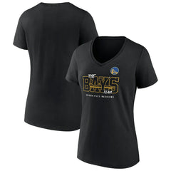 Golden State Warriors Women's Team Pride V-Neck T-Shirt Black - NBA