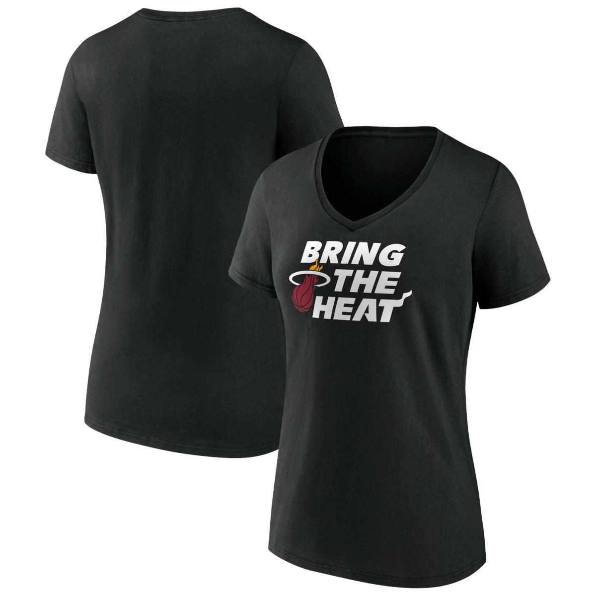 Miami Heat Women's Team Pride V-Neck T-Shirt Black - NBA