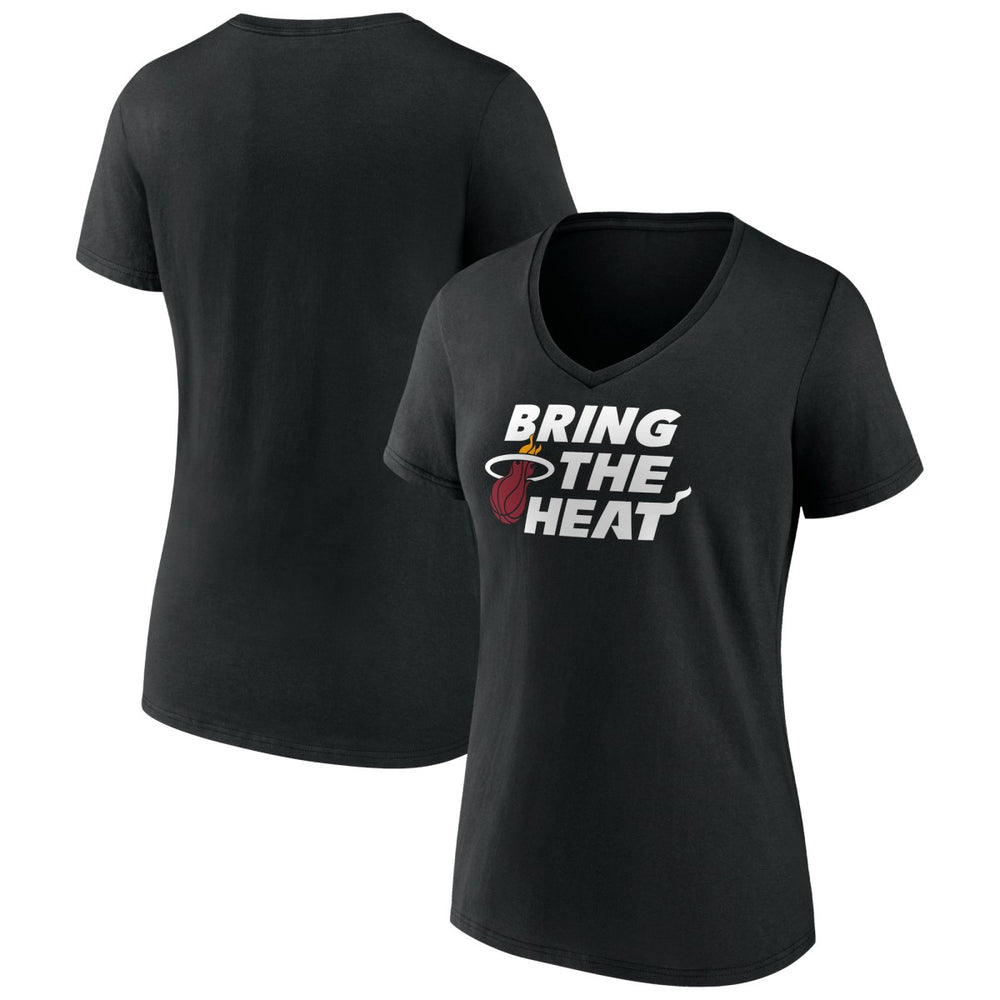 Miami Heat Women's Team Pride V-Neck T-Shirt Black - NBA