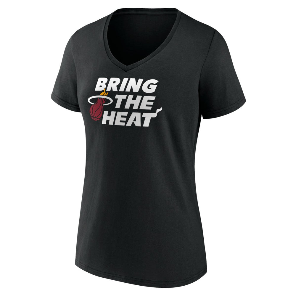 Miami Heat Women's Team Pride V-Neck T-Shirt Black - NBA