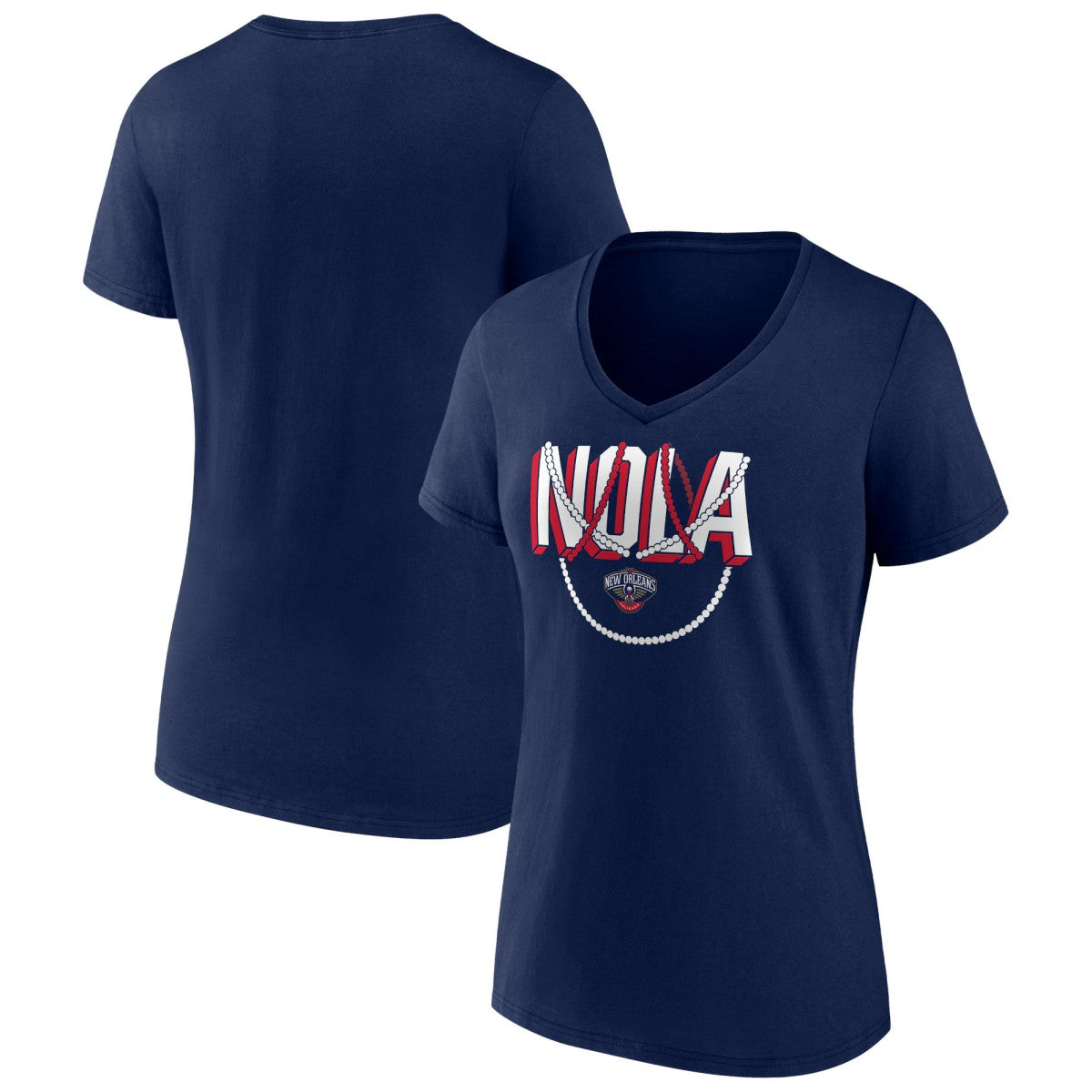 New Orleans Pelicans Women's Team Pride V-Neck T-Shirt Navy - NBA