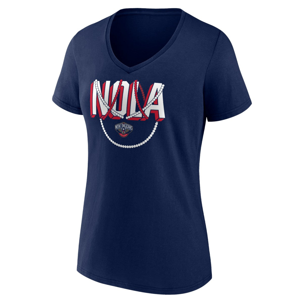 New Orleans Pelicans Women's Team Pride V-Neck T-Shirt Navy - NBA