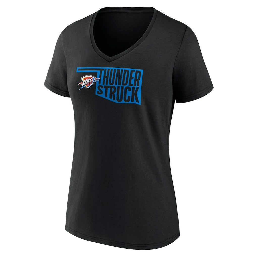 Oklahoma City Thunder Women's Team Pride V-Neck T-Shirt Black - NBA