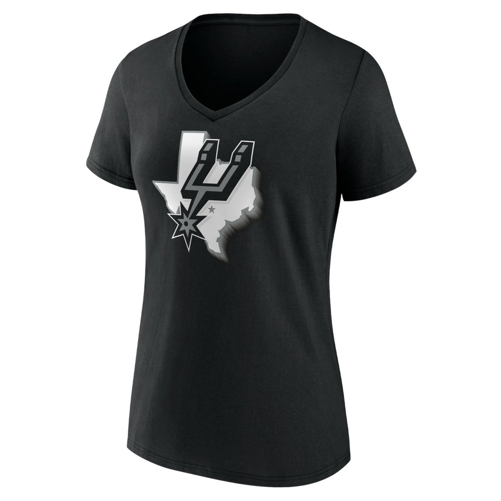 San Antonio Spurs Women's Team Pride V-Neck T-Shirt Black - NBA