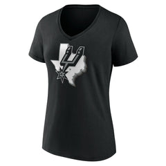 San Antonio Spurs Women's Team Pride V-Neck T-Shirt Black - NBA