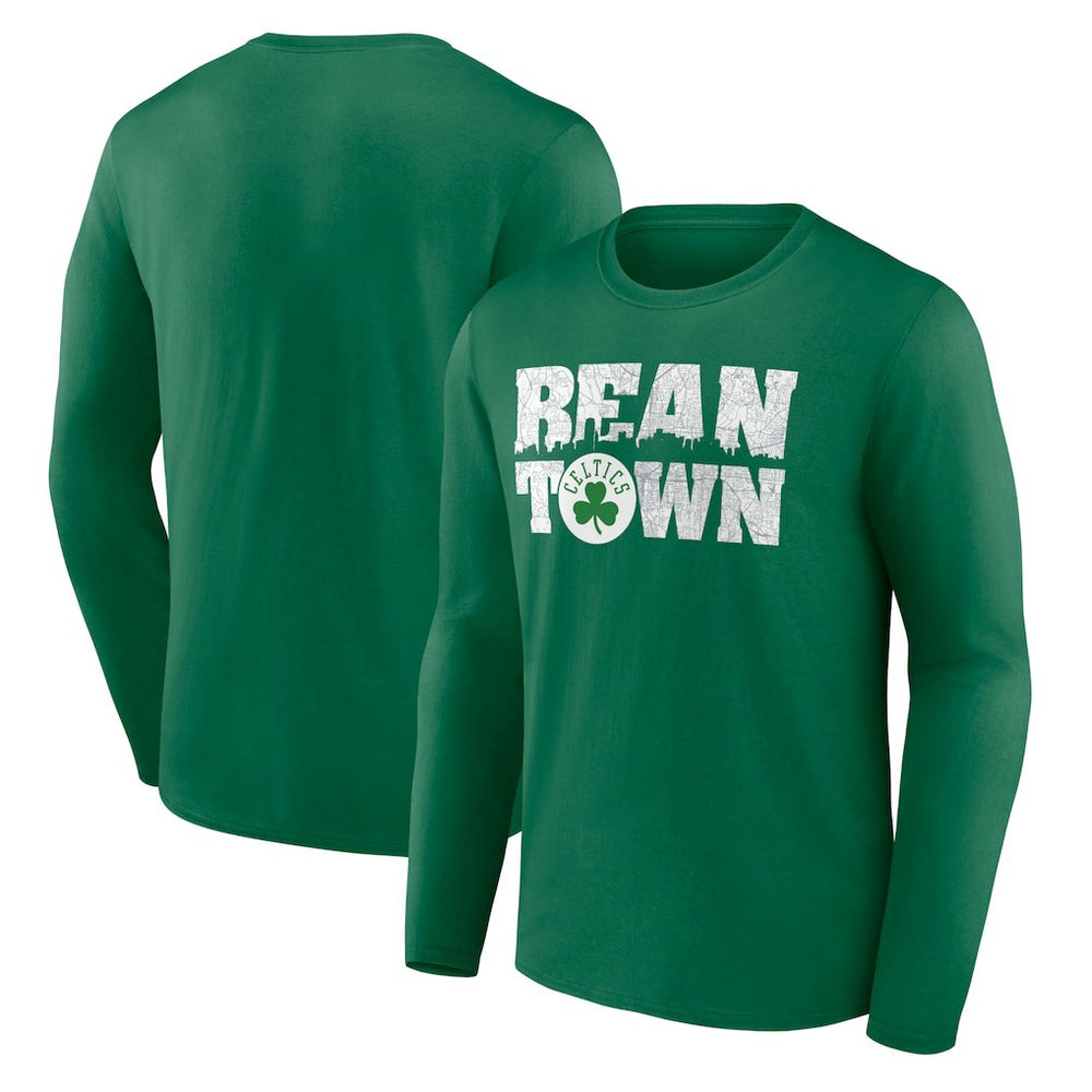 Boston Celtics Announcer Long Sleeve T-Shirt Kelly Green - NBA