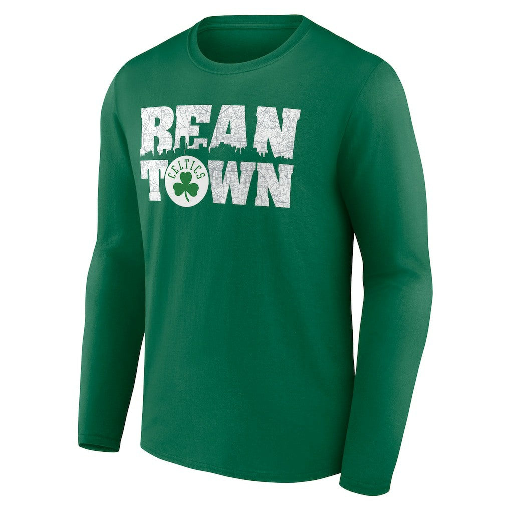 Boston Celtics Announcer Long Sleeve T-Shirt Kelly Green - NBA
