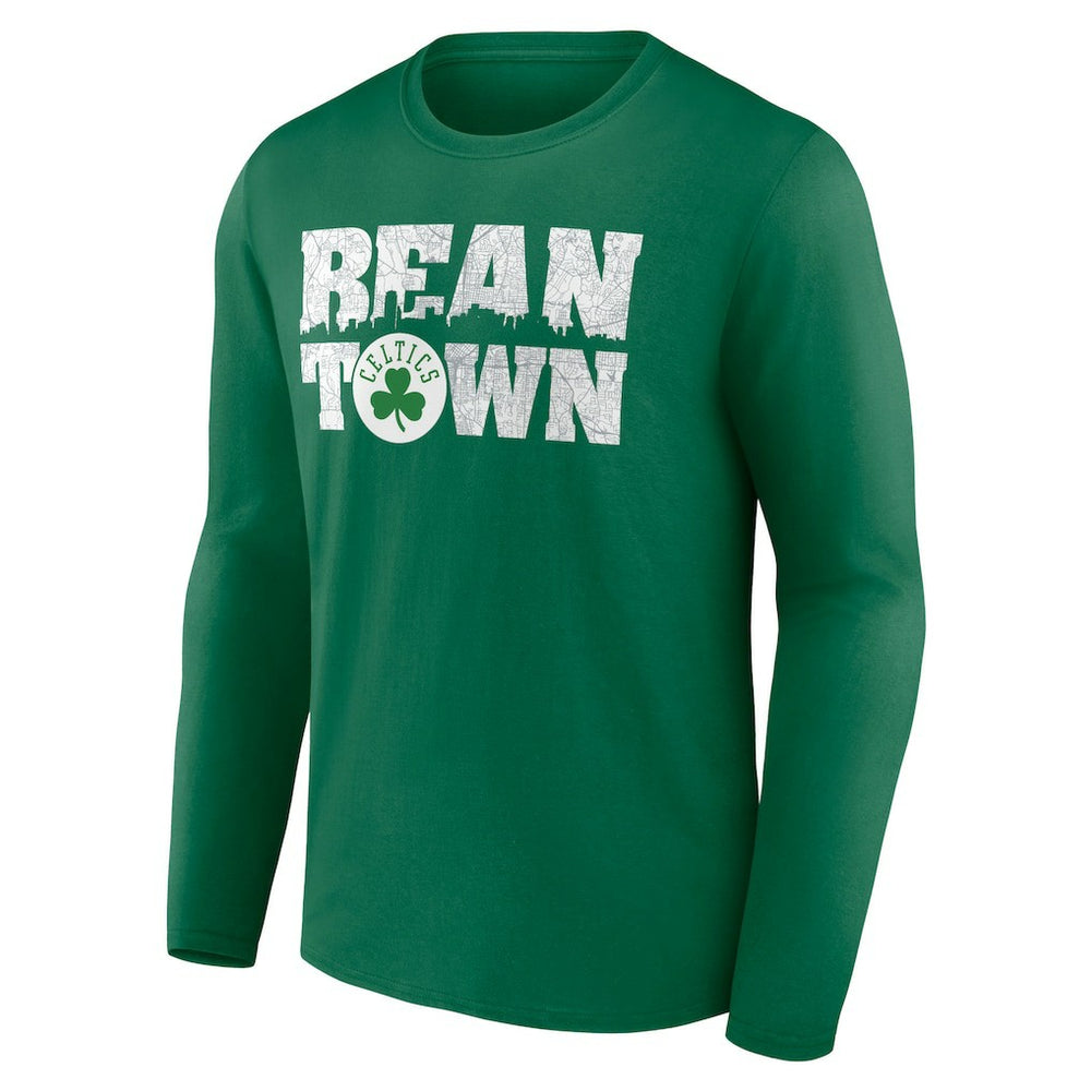 Boston Celtics Announcer Long Sleeve T-Shirt Kelly Green - NBA