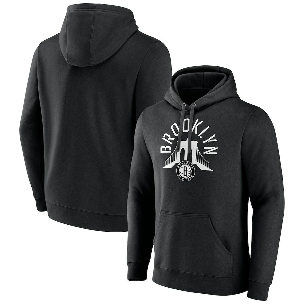 Brooklyn Nets Announcer Pullover Hoodie Black - NBA