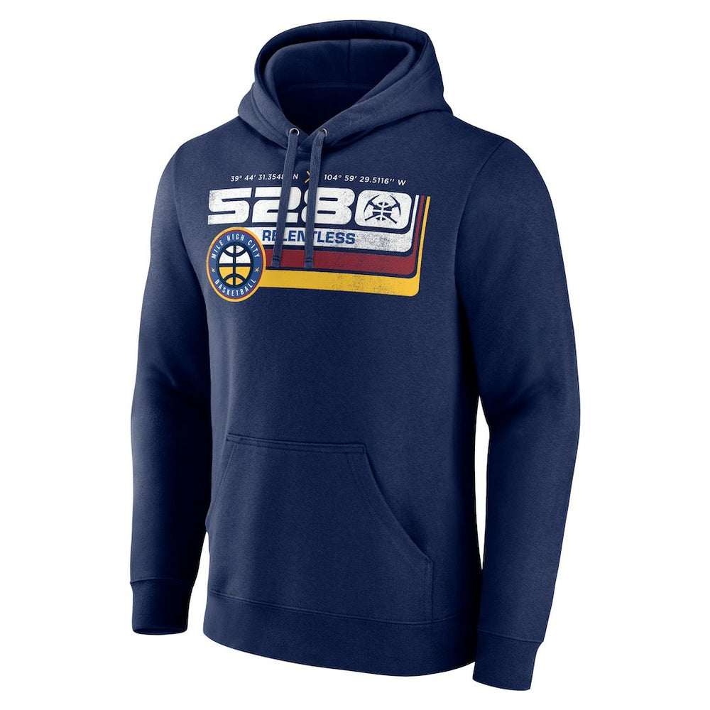 Denver Nuggets Announcer Pullover Hoodie Navy - NBA