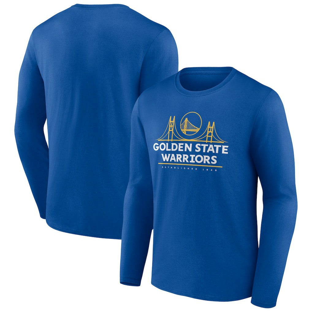 Golden State Warriors Announcer Long Sleeve T-Shirt Royal - NBA
