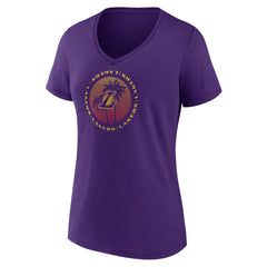 Los Angeles Lakers Women's Announcer V-Neck T-Shirt Purple - NBA