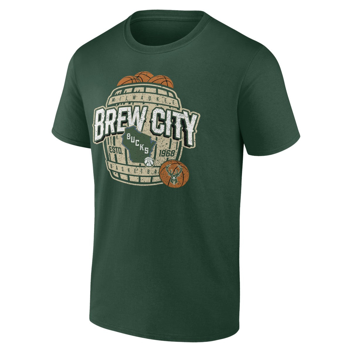 Milwaukee Bucks Announcer T-Shirt Hunter Green - NBA