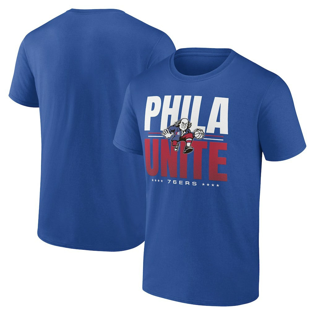 Philadelphia 76ers Announcer T-Shirt Royal - NBA