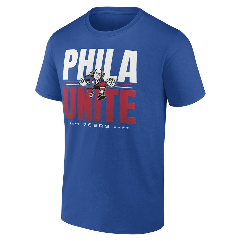 Philadelphia 76ers Announcer T-Shirt Royal - NBA